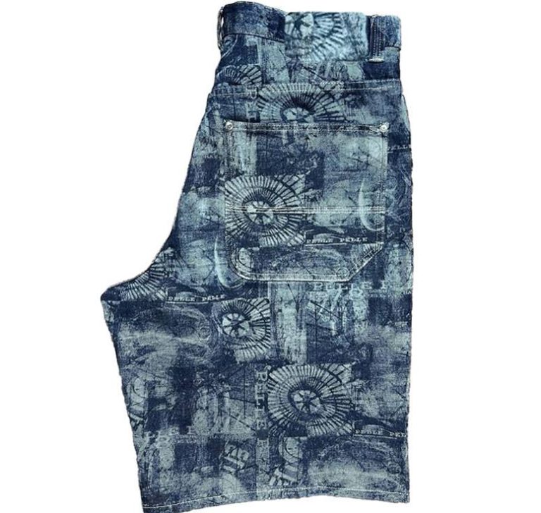 90s Pelle Pelle Baggy Fit Dark Blue Shorts