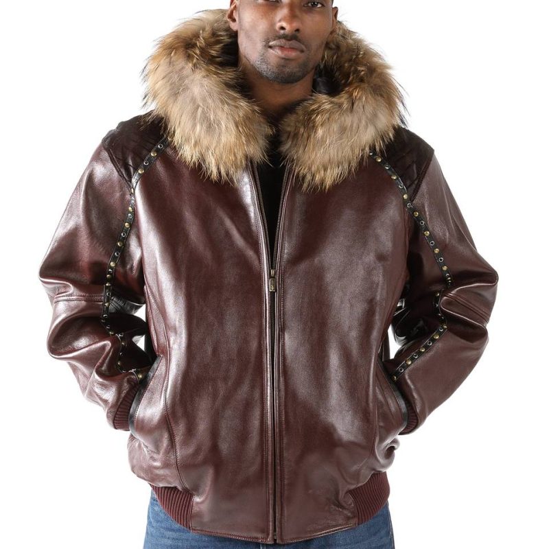Authentic Pelle Pelle MB Dark Brown Fur Hood Jacket
