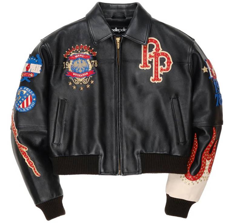 World Famous Pelle Pelle Black Women Crop Jacket