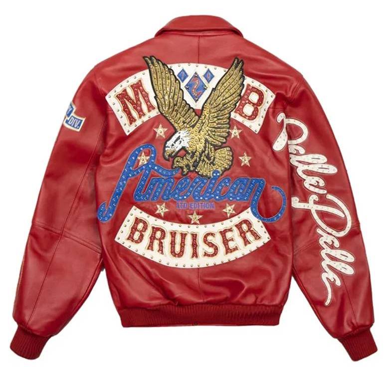 American Bruiser Pelle Pelle Red Men Jacket 2025